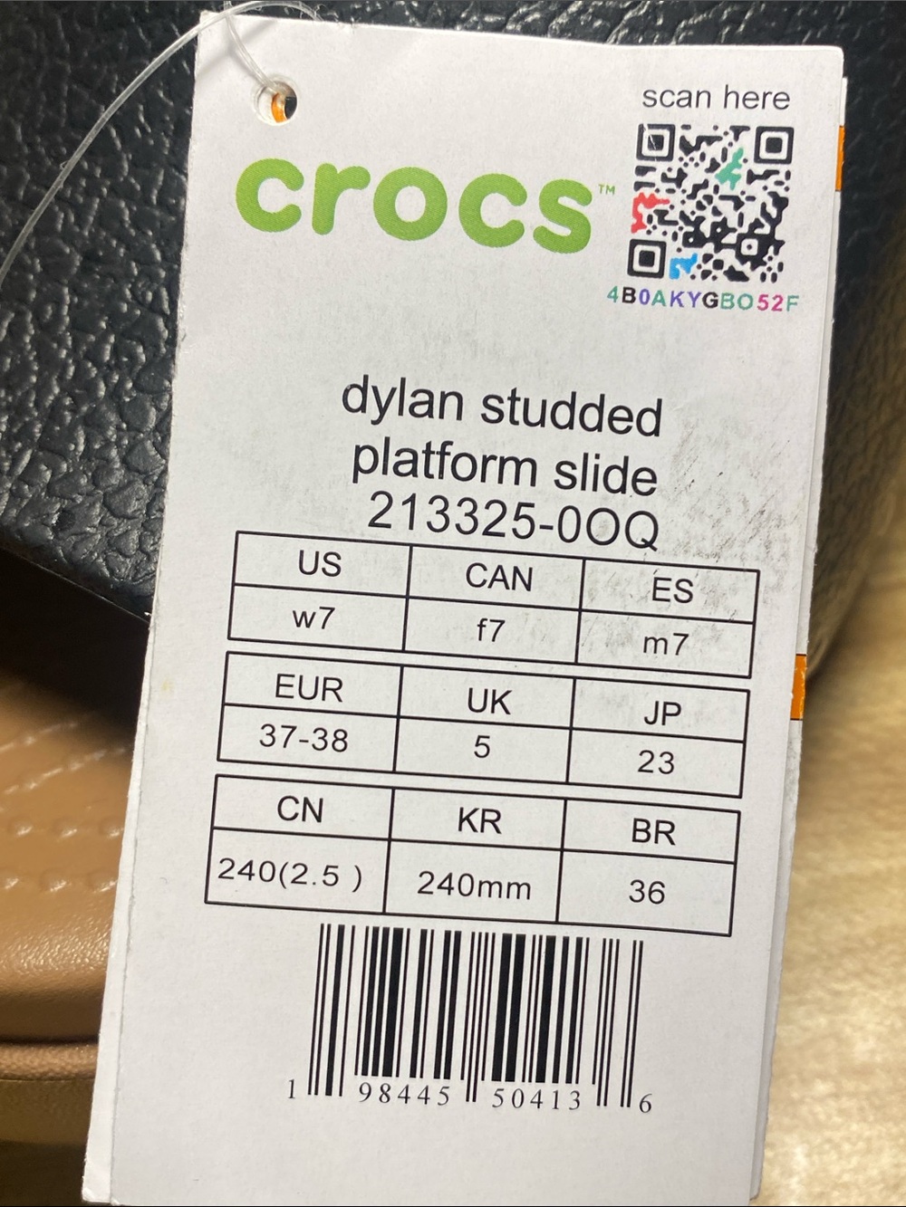 CROCS Dylan Studded Platform Slides Open Toe in Black Sepia Women’s 7 NWT - Picture 5 of 8